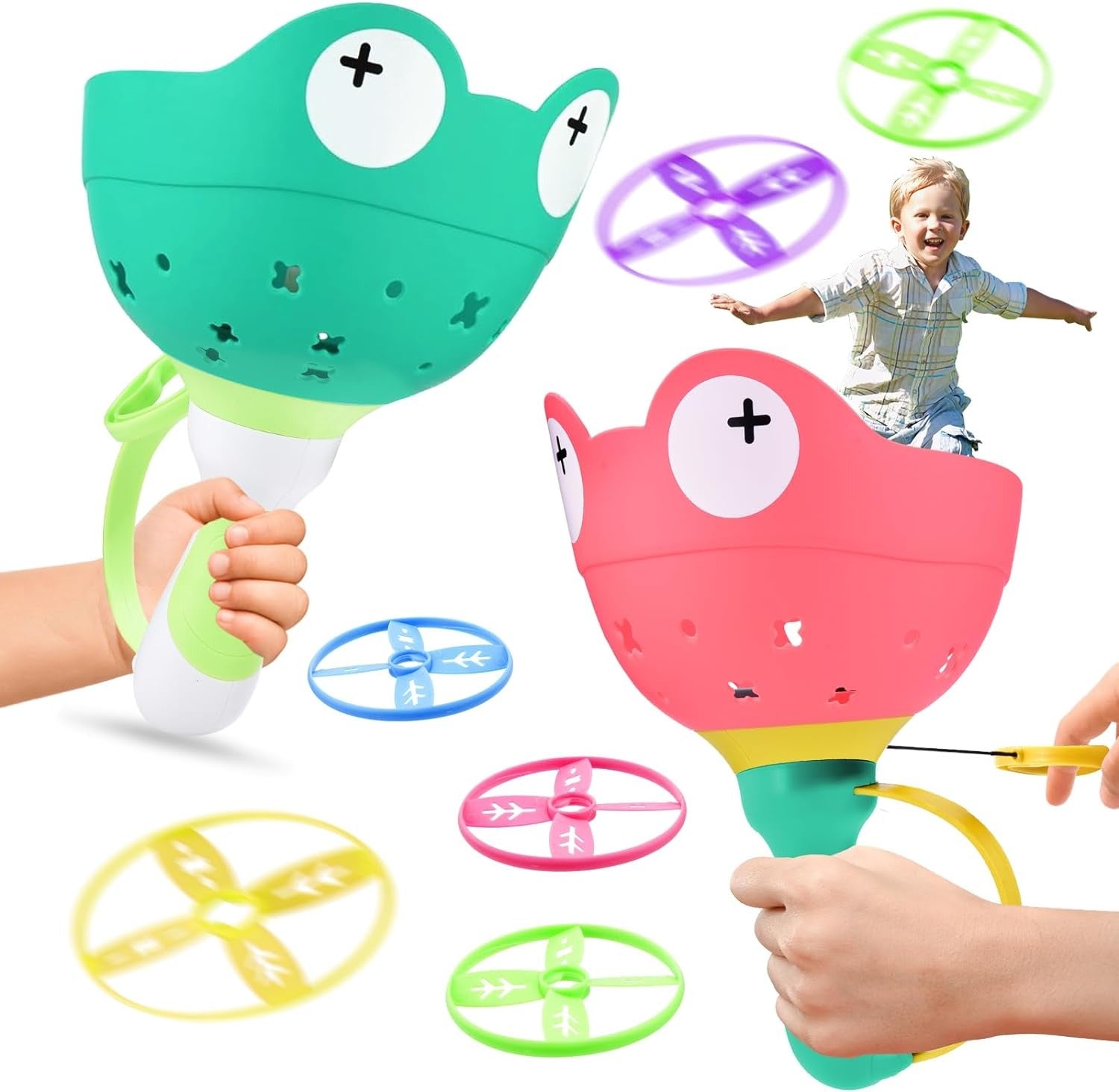 Flying Disc Launcher Manual Catching Game - 2 Players - Default Title - Odeez | Educational Toys Pakistan 