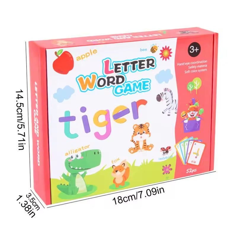 Wooden Letter Stick Learning Word Game 52 pieces - 588