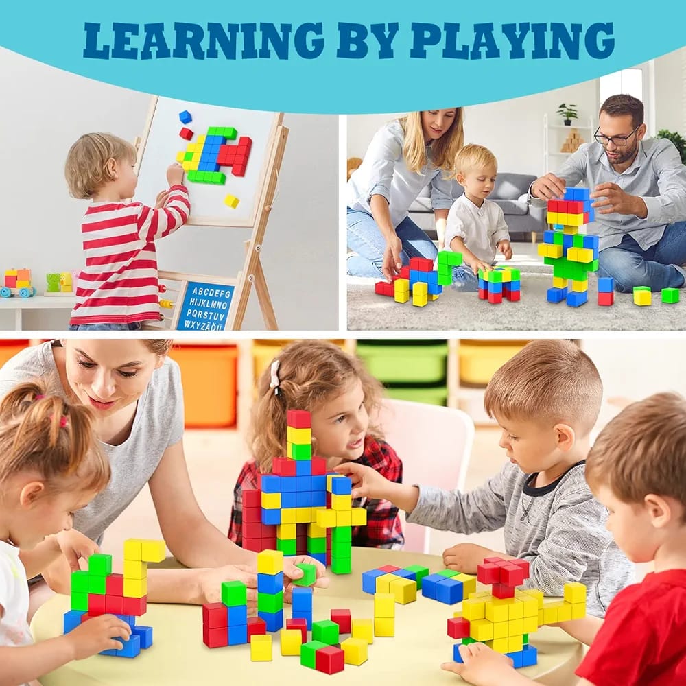 Colorful Magnetic Cube Learning Blocks Set 3 x 3 cm cube - 610