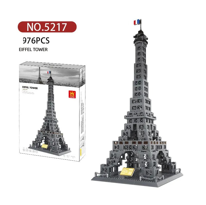 Eiffel Tower of Paris Building Blocks Model - 976 Pieces