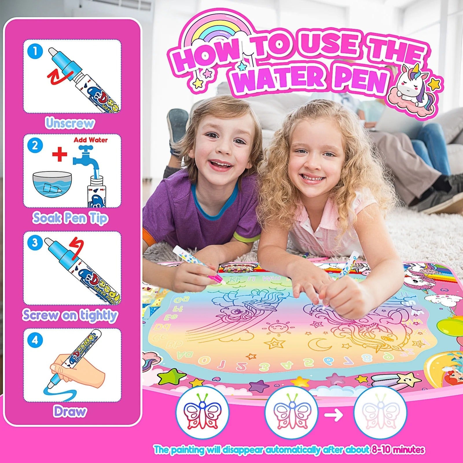 Water Aqua Doodle Magic Writing Mat 80 x 60 cm - H65
