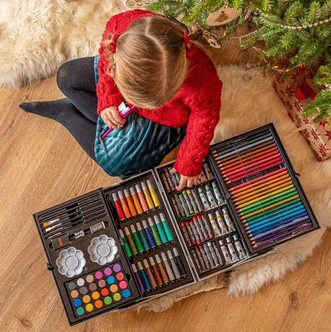 Random Theme Coloring and Drawing Art Set Folding Suitcase 145 pieces - 145