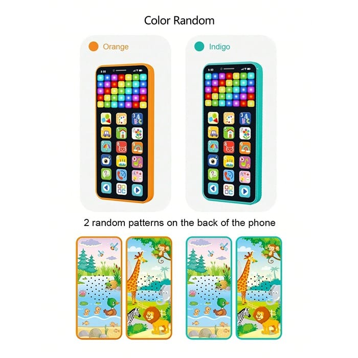 Rechargeable Baby Y-Phone with LED Lights - 03D - Default Title - Odeez | Educational Toys Pakistan 