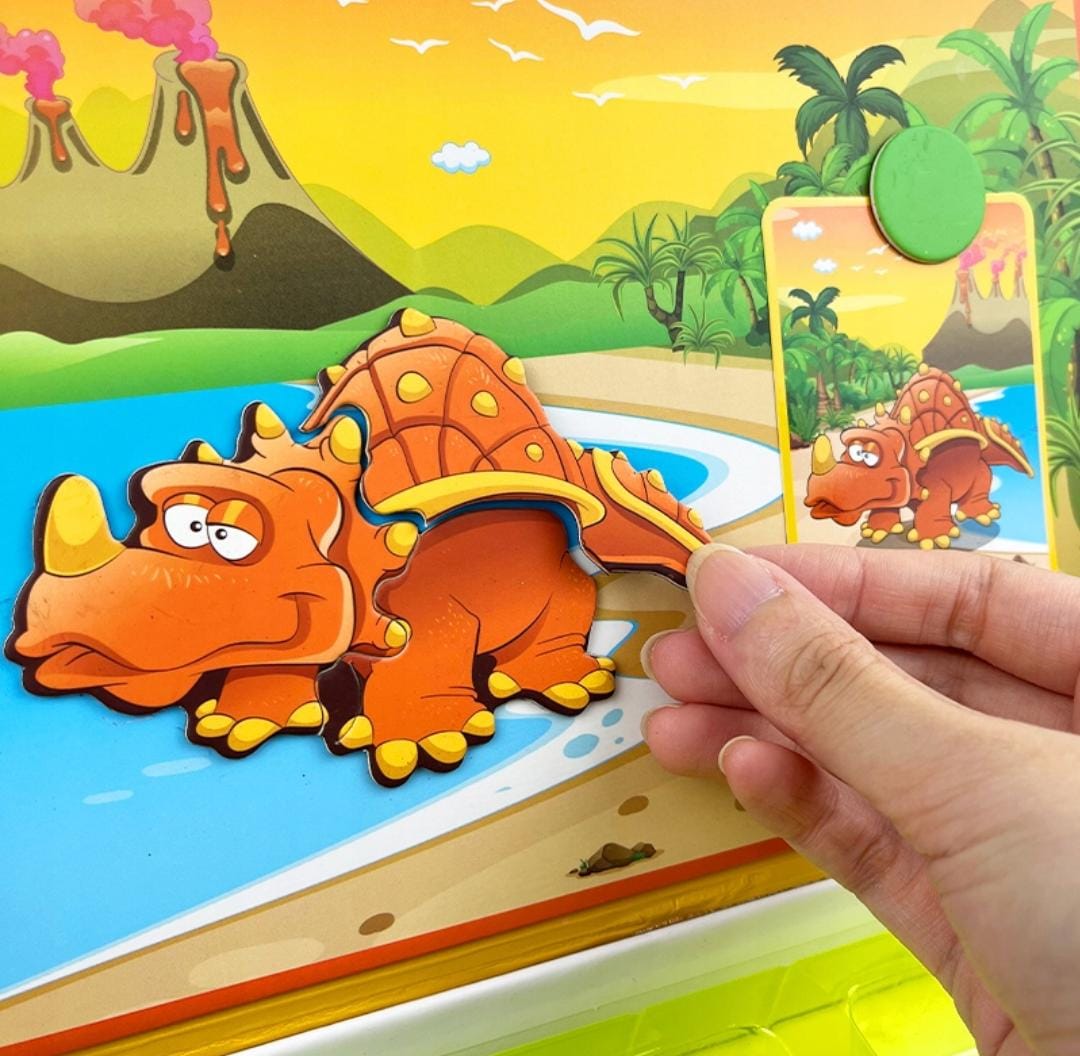 Magnetic Animal Jigsaw Puzzle Book - 074 - Default Title - Odeez | Educational Toys Pakistan 