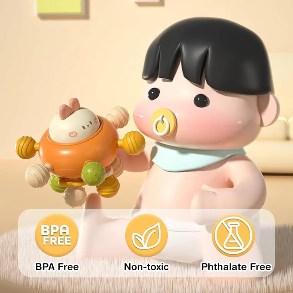 3in1 Silicone Baby Teether Hand Grip Sensory Toy - 001 - Default Title - Odeez | Educational Toys Pakistan 