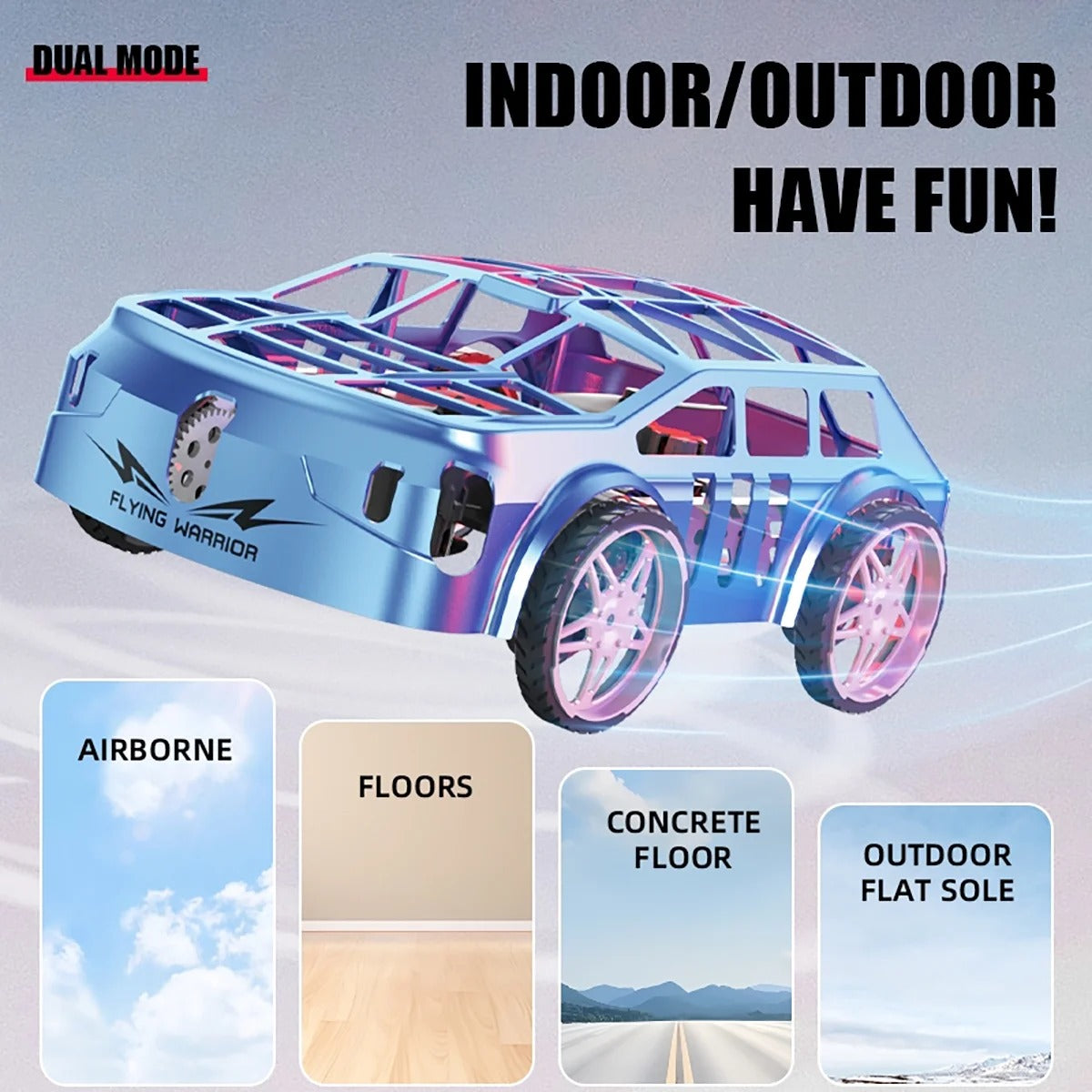RC Drone Air Racer Flying Car One Click Take Off/Landing with LED Lights - 828