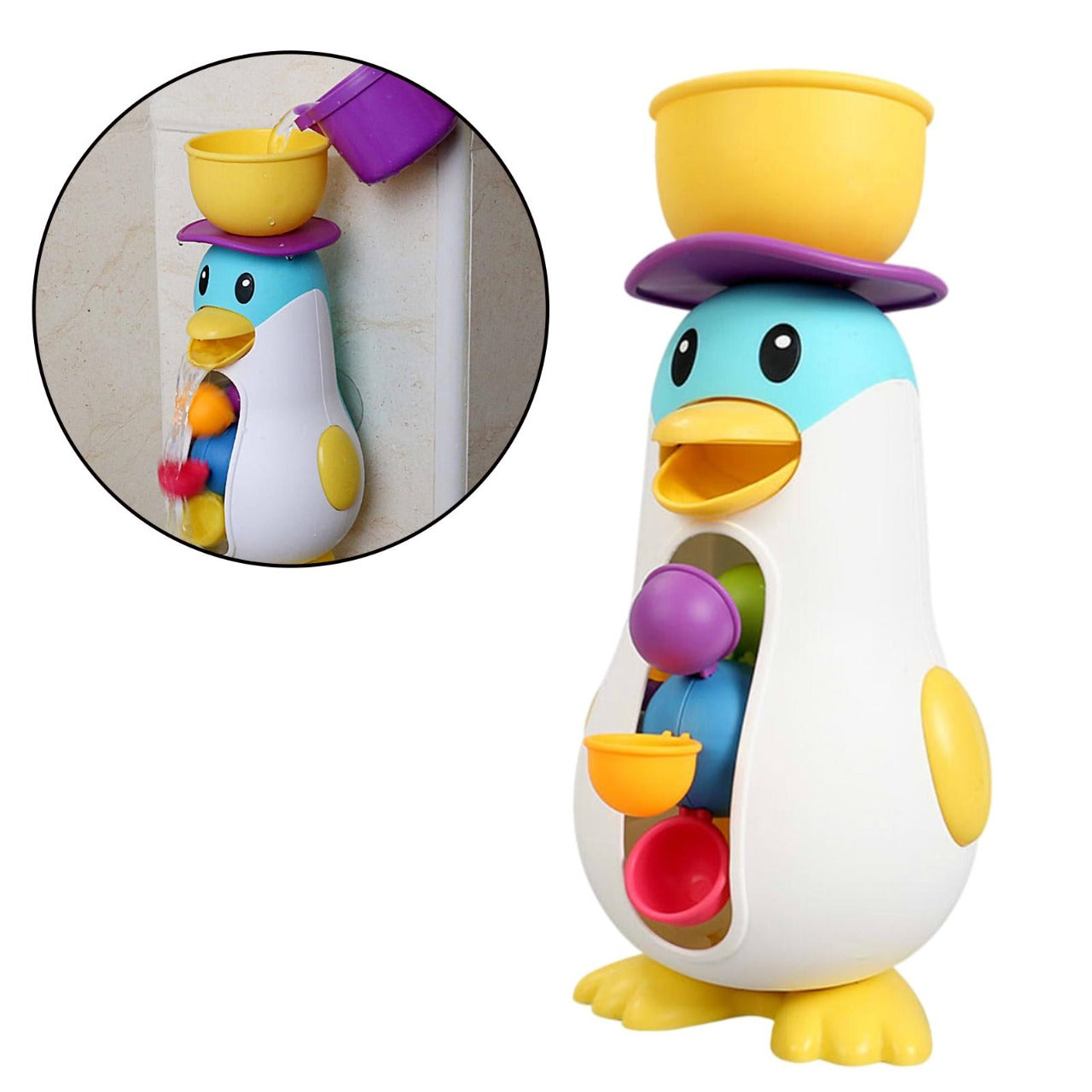 Fun Waterwheel Penguin Bath Toy - 010 - Default Title - Odeez | Educational Toys Pakistan 