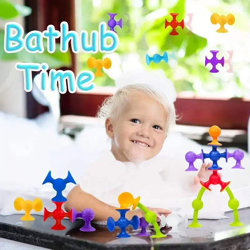 Suction Silicone Cup Sensory Connector Jar 48 pieces - Default Title - Odeez | Educational Toys Pakistan 