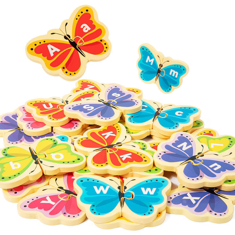 Wooden Butterfly Alphabets Learning Matching Set - 861