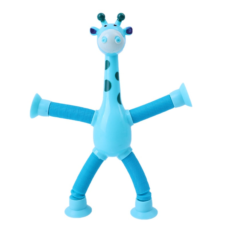 Suction Cups Sensor Toys Giraffe Pop Tubes Fidget Toy - Blue-Pink-Purple-Yellow - Odeez | Educational Toys Pakistan 