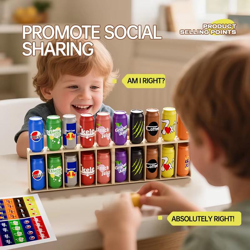 Guess the Drink Bottle Matching Family Game