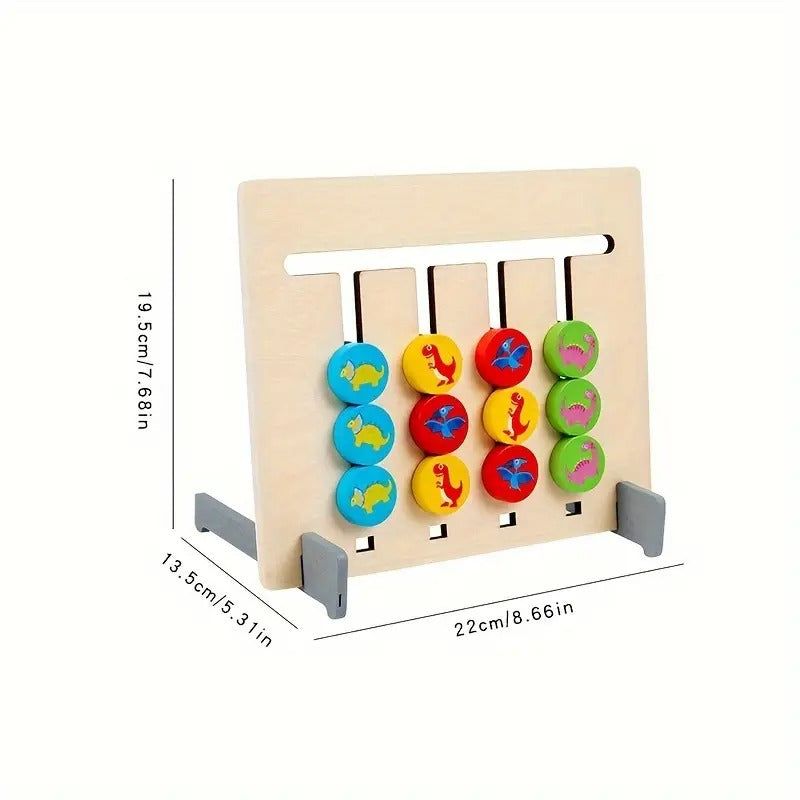 Double Sided Dinosaur Logic Pattern Sequence Puzzle - 18 Cards - Default Title - Odeez | Educational Toys Pakistan 