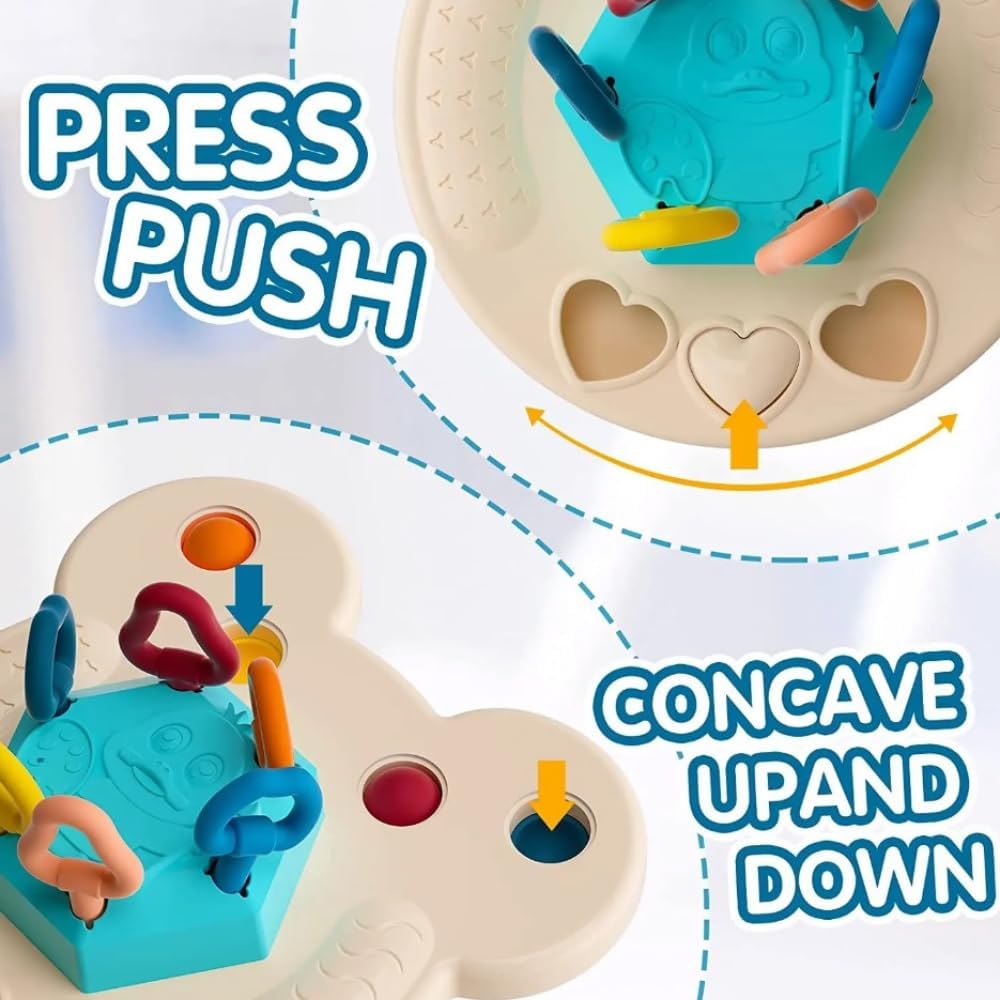 Baby Teether Pull String Sensory Rattle Toy - 888 - Default Title - Odeez | Educational Toys Pakistan 