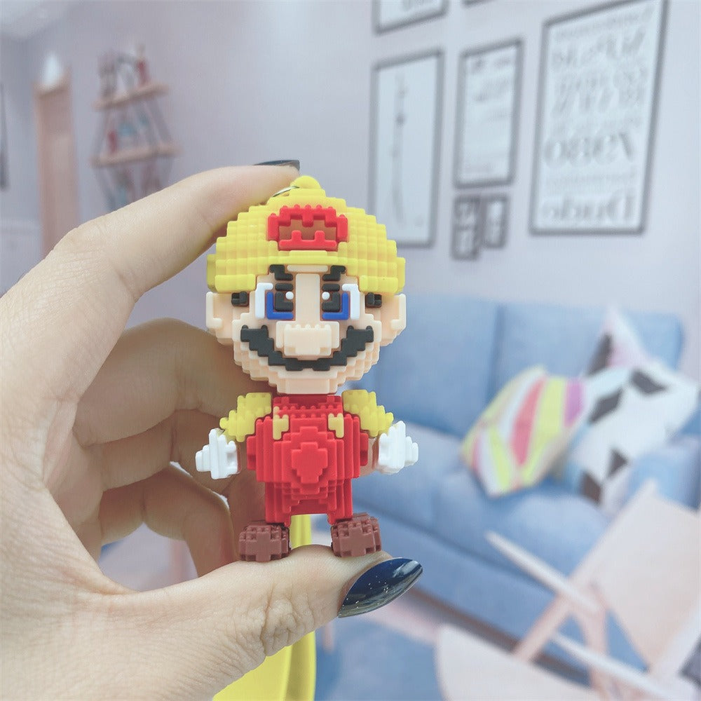 Pixel Super Mario Bro Keychain without Strap - 467 - Default Title - Odeez | Educational Toys Pakistan 