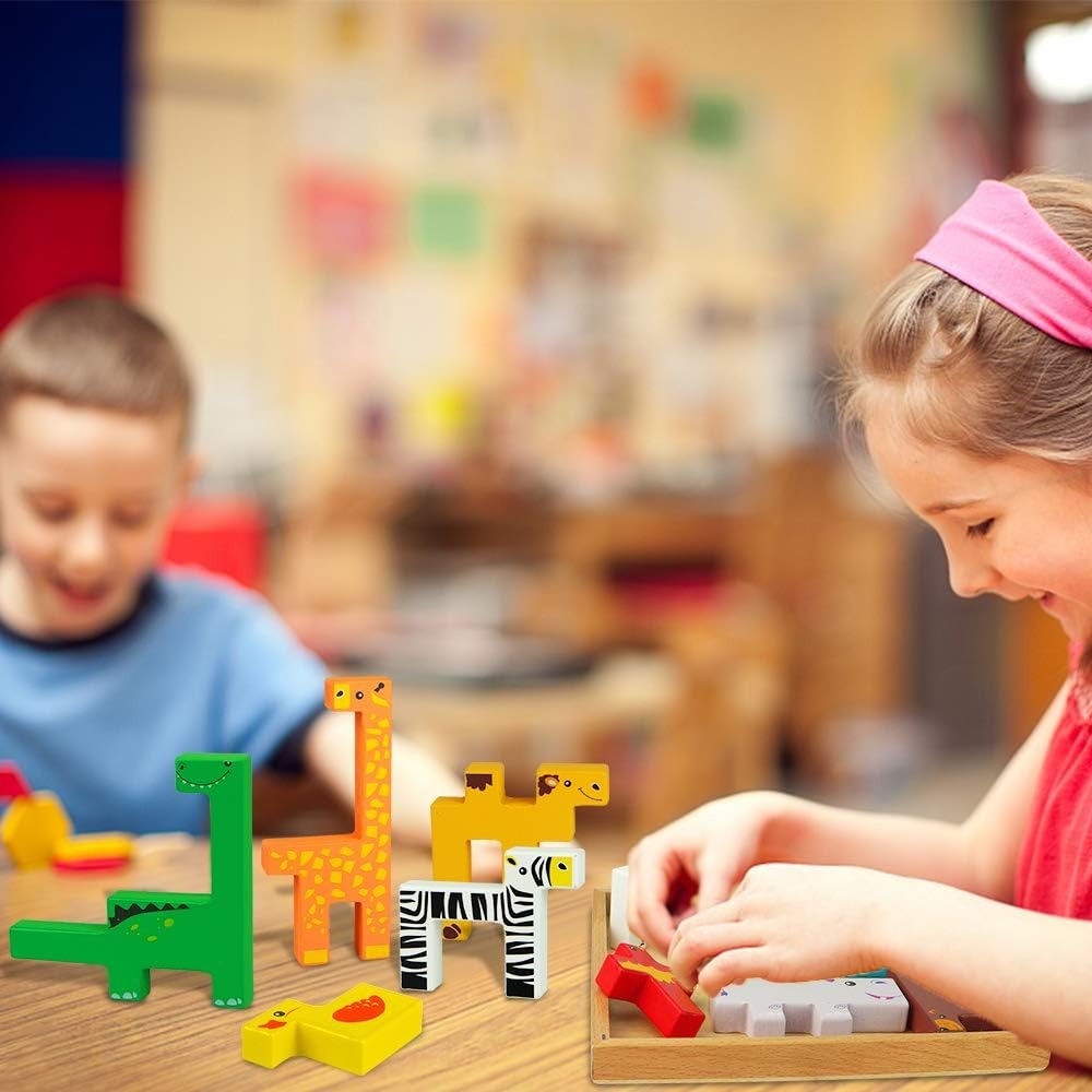 Wooden Animal Creative Challenge Puzzle Board - 298 - Default Title - Odeez | Educational Toys Pakistan 