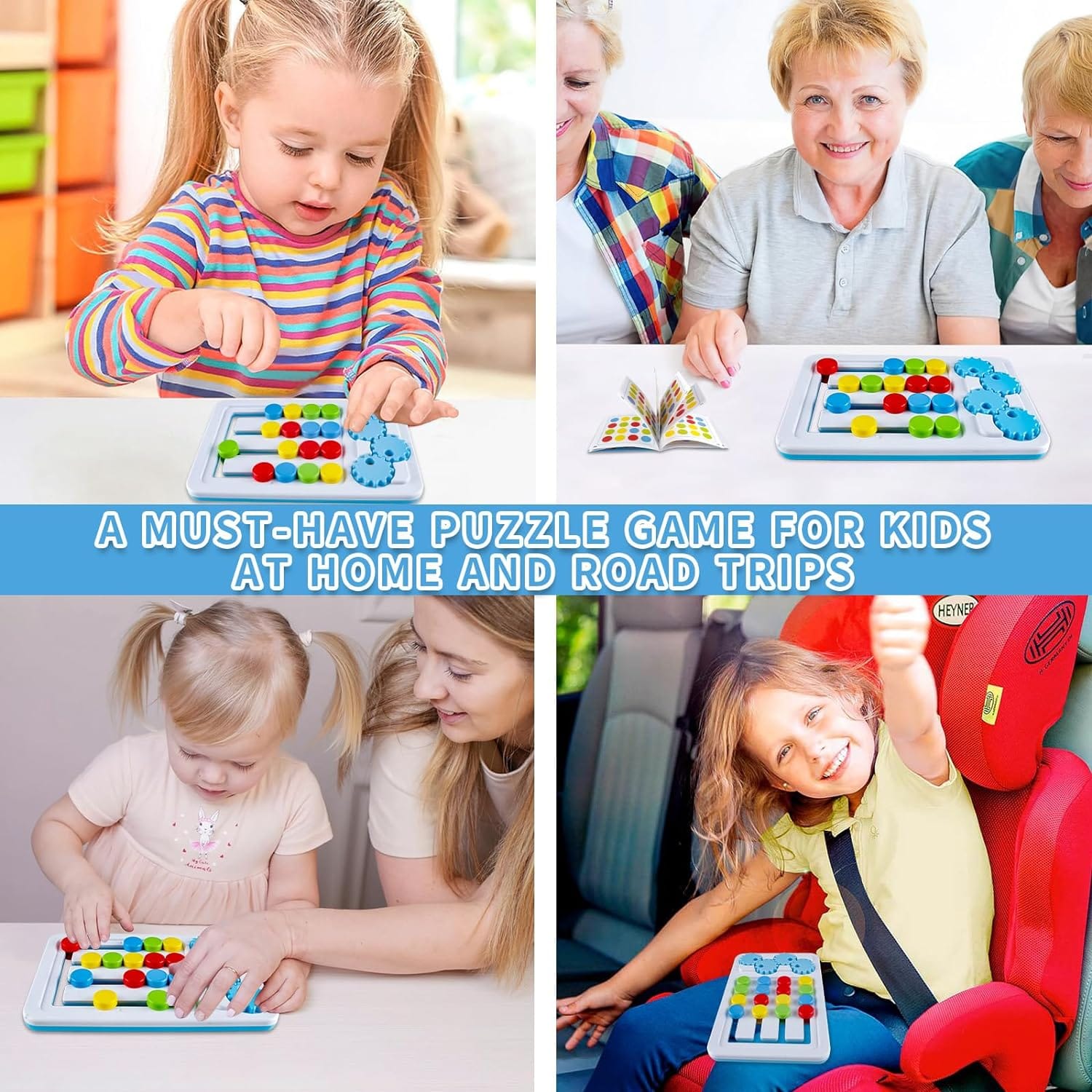 2in1 Four Color Matching Gear Pattern Logic Game - 006 - Default Title - Odeez | Educational Toys Pakistan 