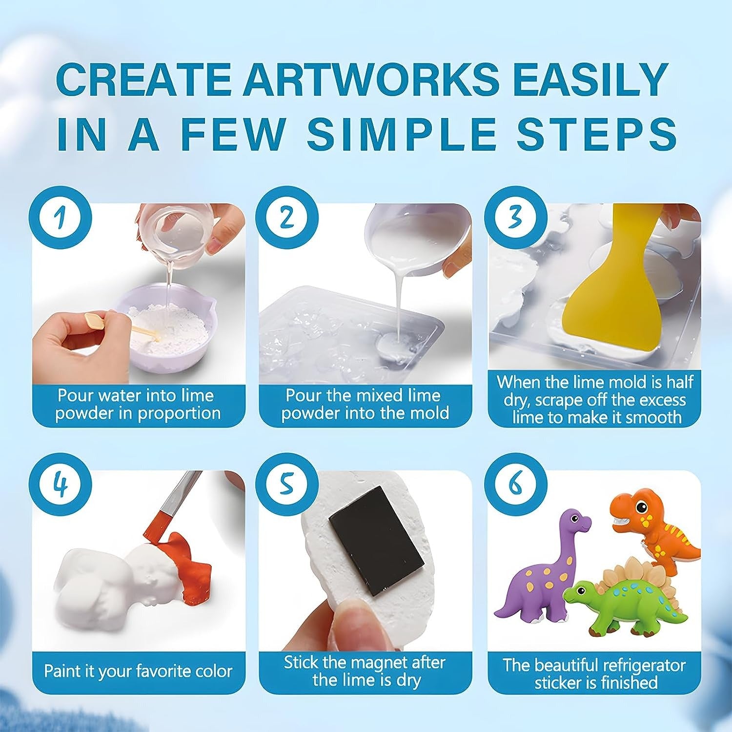 DIY Dinosaur 3D Mould and Paint for Kids - 801 - Default Title - Odeez | Educational Toys Pakistan 