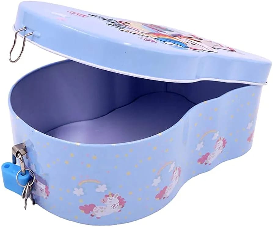 Cute Tin Money Saving Box for Girls Random Designs - CK0 - Default Title - Odeez | Educational Toys Pakistan 