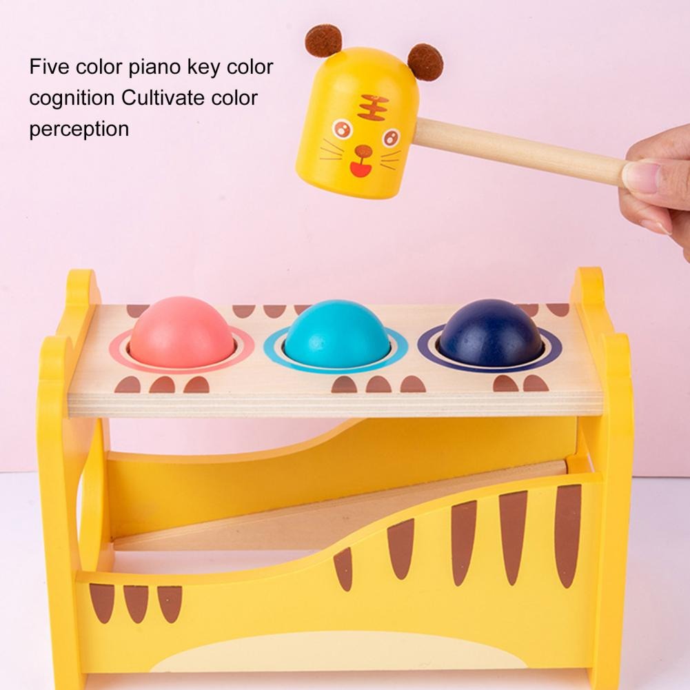 Wooden Tiger Pound Hammering Table with Xylophone - 930 - Default Title - Odeez | Educational Toys Pakistan 
