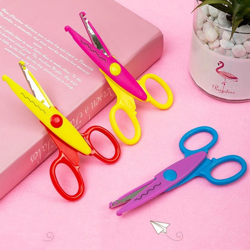 Craft Steel Lace Scissor for Kids Random Design - 017 - Default Title - Odeez | Educational Toys Pakistan 