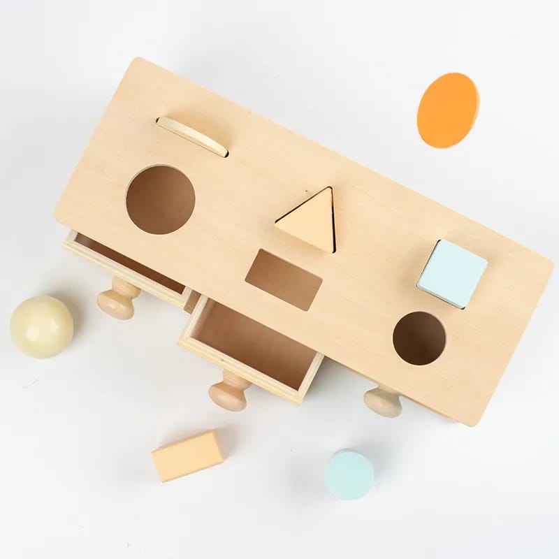 Shape Sorter and Object Permanence Montessori Box - 002 - Default Title - Odeez | Educational Toys Pakistan 