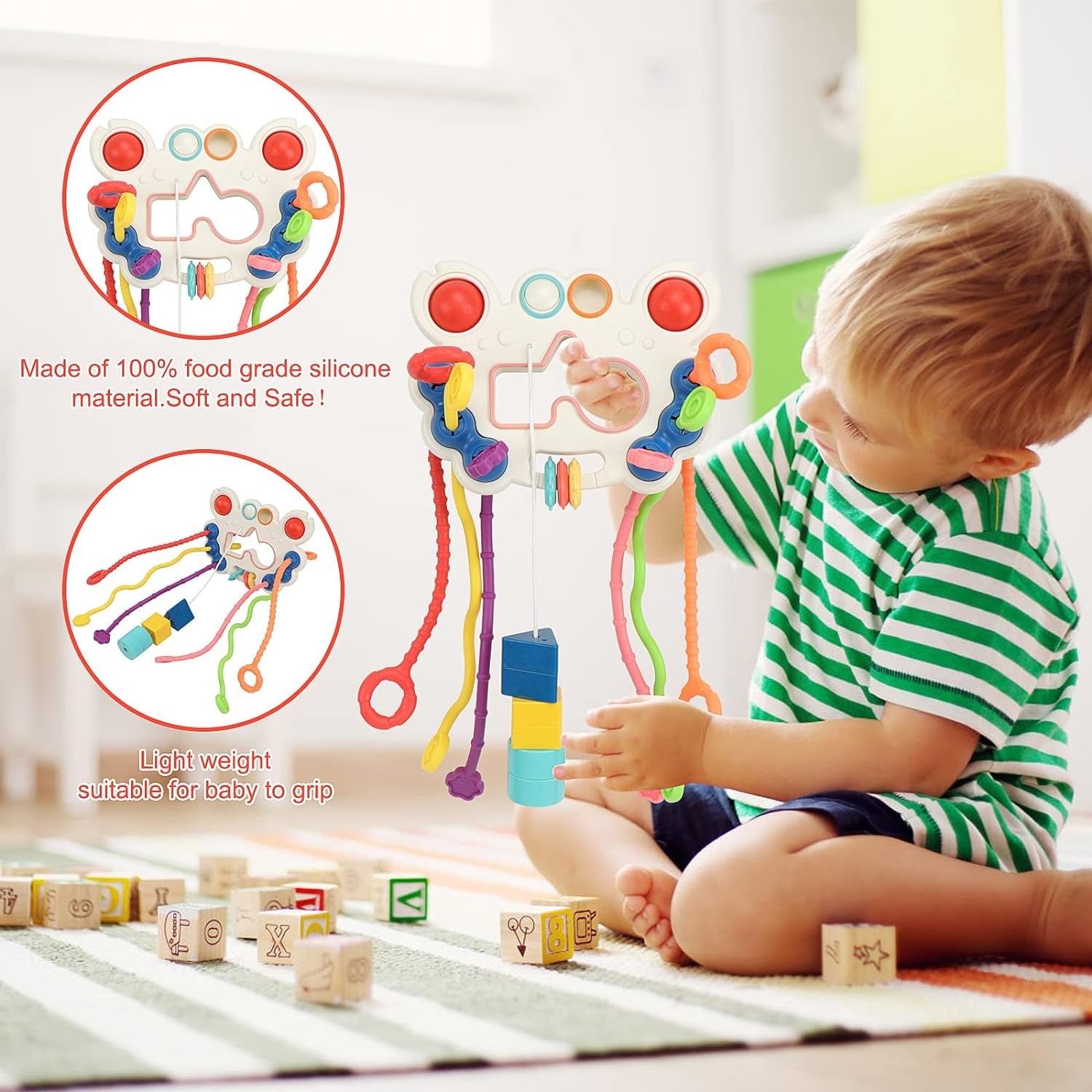 5 in 1 Pull String Motor Skills and Sensory Activity Toy - 861 - Default Title - Odeez | Educational Toys Pakistan 