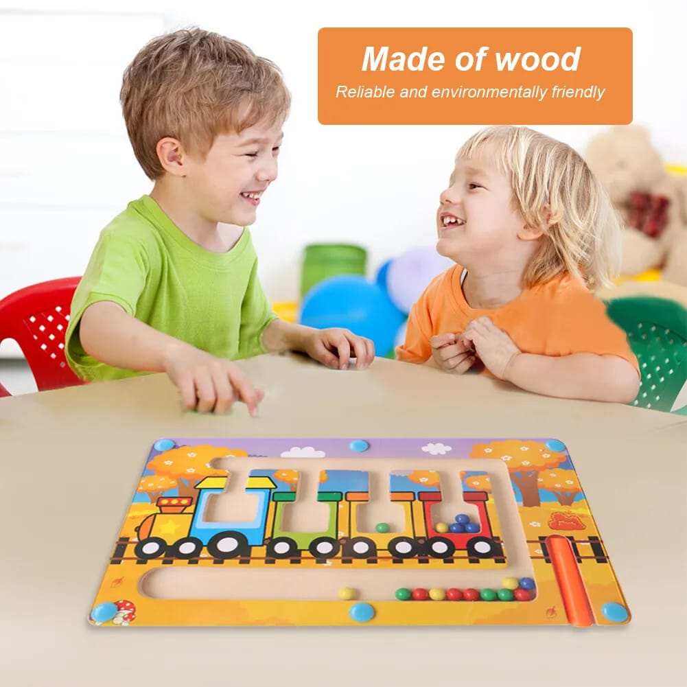 Wooden Magnetic Learning Maze Color Matching Board - 332 - Default Title - Odeez | Educational Toys Pakistan 