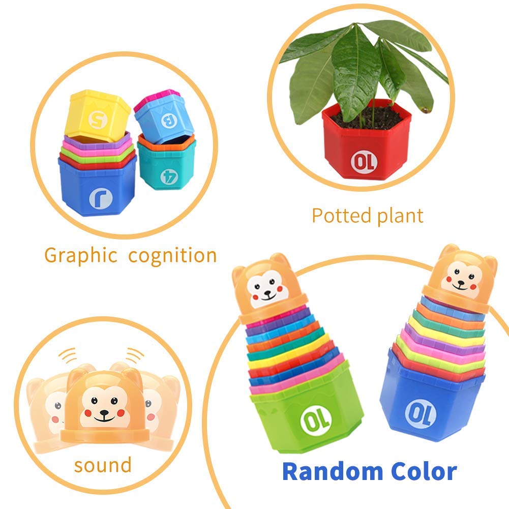 Colorful Numbers & Alphabets Stacking Cups - 10 pieces - Default Title - Odeez | Educational Toys Pakistan 