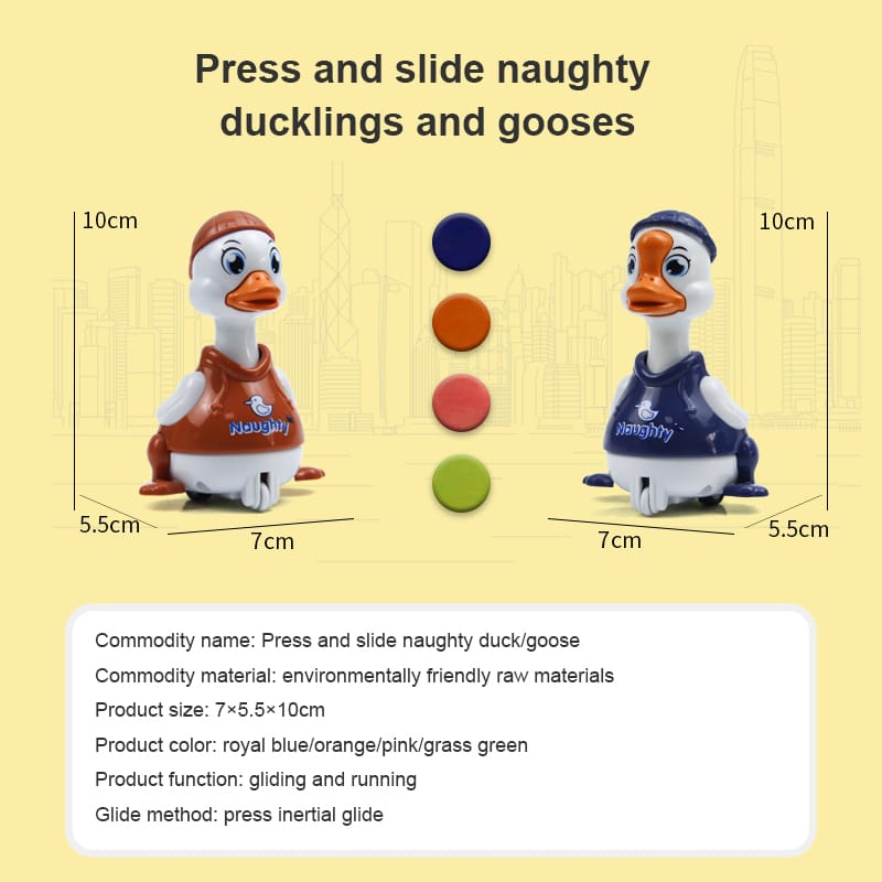 Naughty Duck Press & Run Toy Set - 760 - Default Title - Odeez | Educational Toys Pakistan 