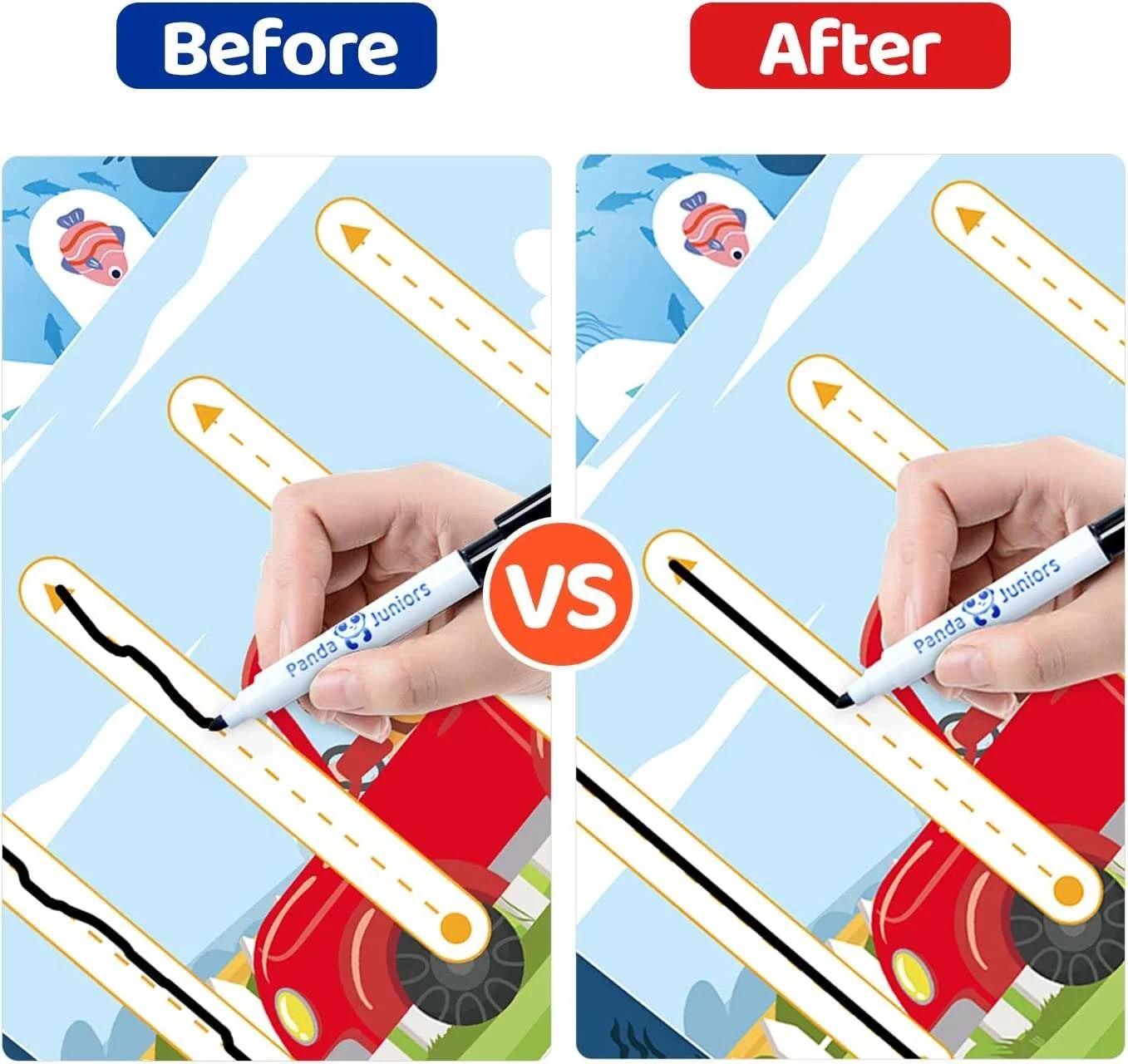 Pen Control Writing Exercise Flash Cards - 22B - Default Title - Odeez | Educational Toys Pakistan 