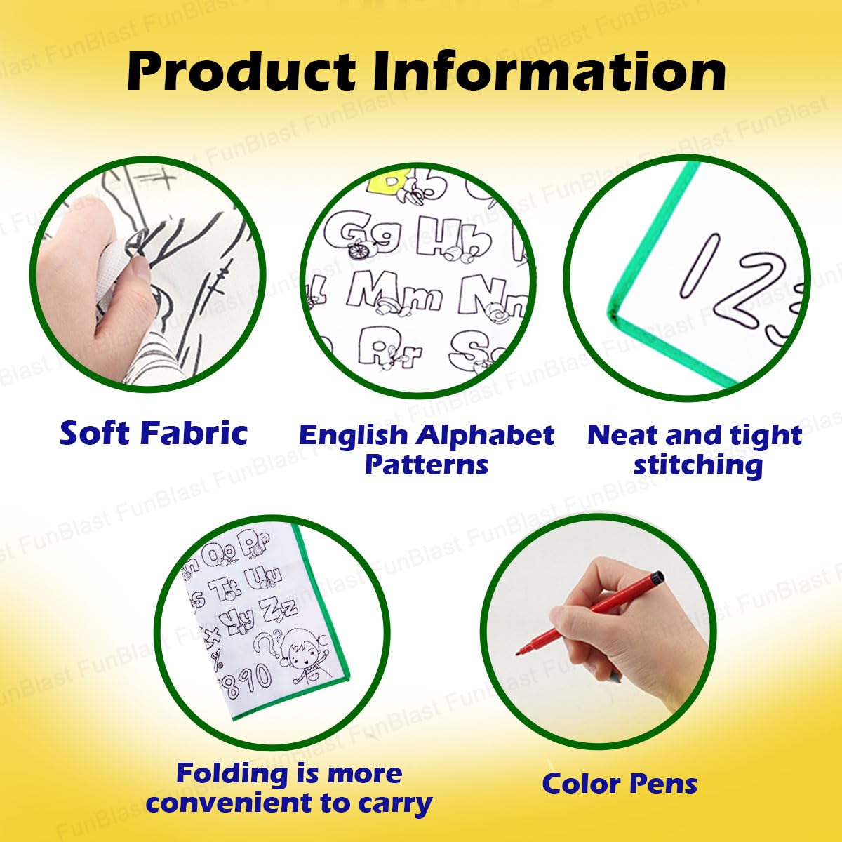 DIY Alphabet and Number Washable Coloring Mat - 57E - Default Title - Odeez | Educational Toys Pakistan 