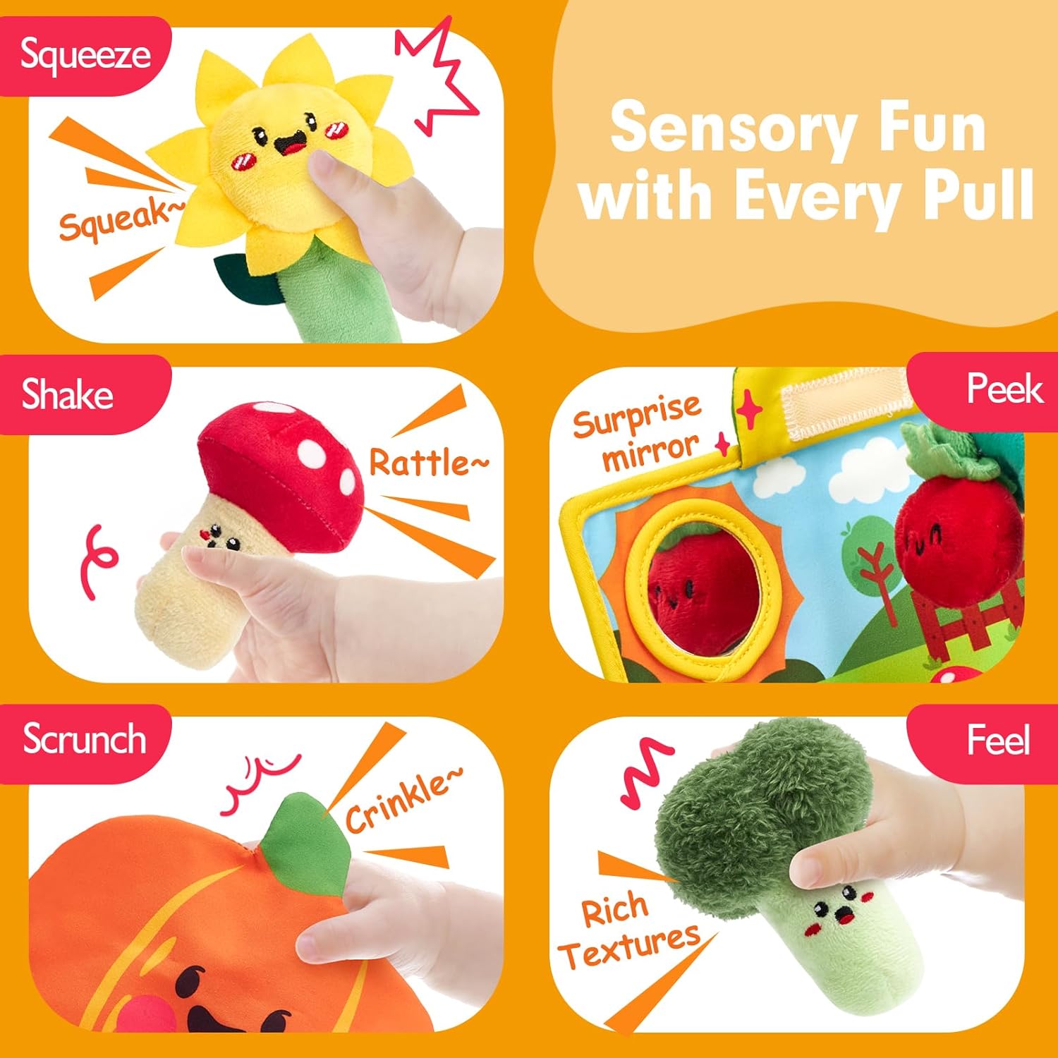 My First Vegetable Garden Soft Plush Activity Toy - 050