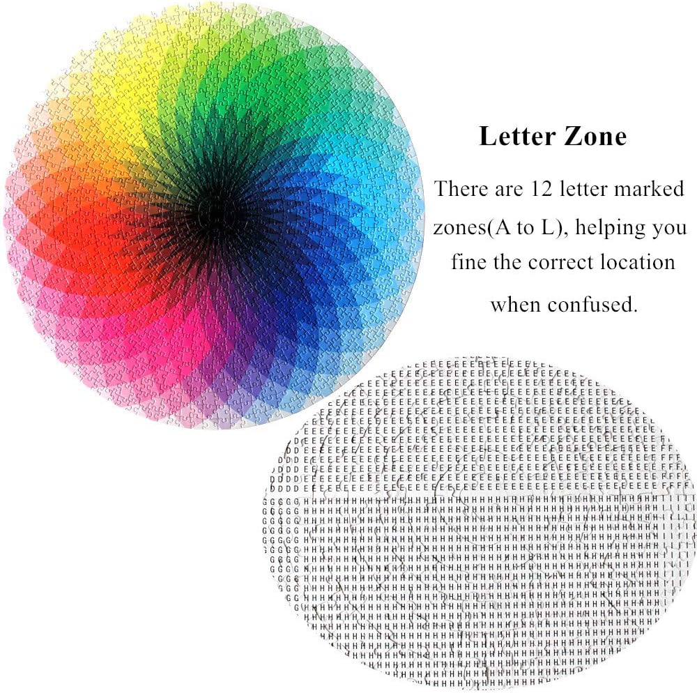 Rainbow Round Puzzle 1000 Piece - Default Title - Odeez | Educational Toys Pakistan 