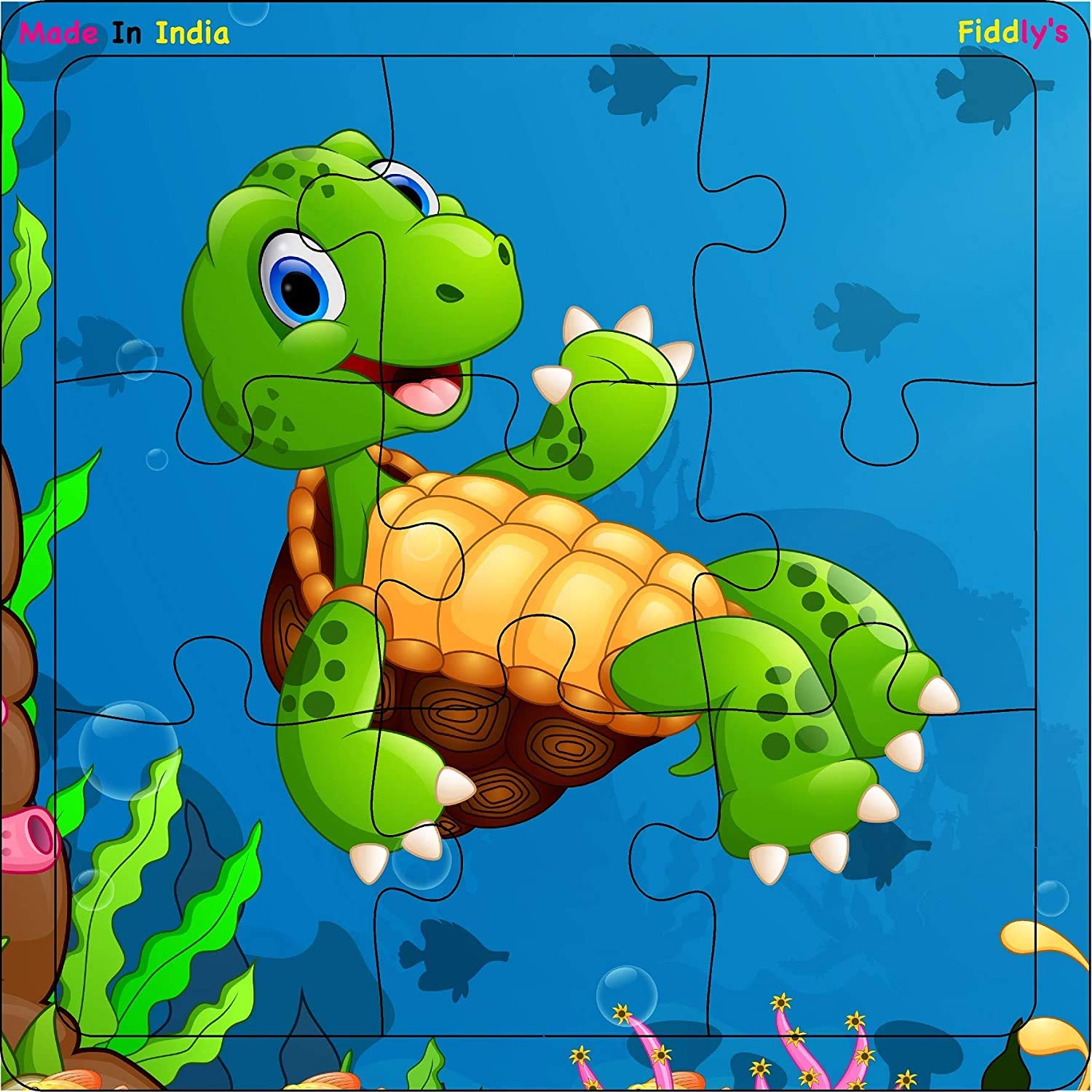 Wooden Jigsaw Pattern Puzzle random design - 9 Pieces - Default Title - Odeez | Educational Toys Pakistan 