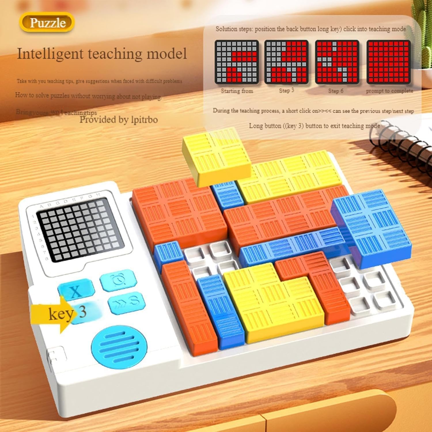 Electronic IQ Brain Teaser Puzzle Game for Kids and Adults with LCD Screen with 500 challenges