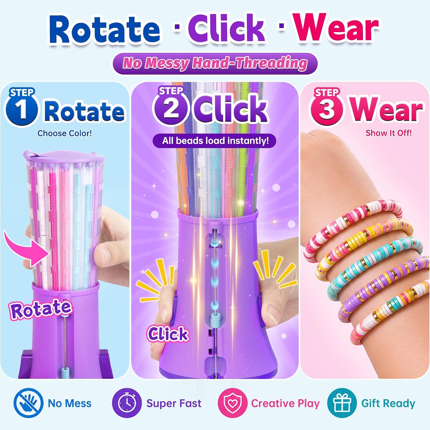 Creative DIY Bracelet and Necklace Maker Kit 2000+ Beads - 015