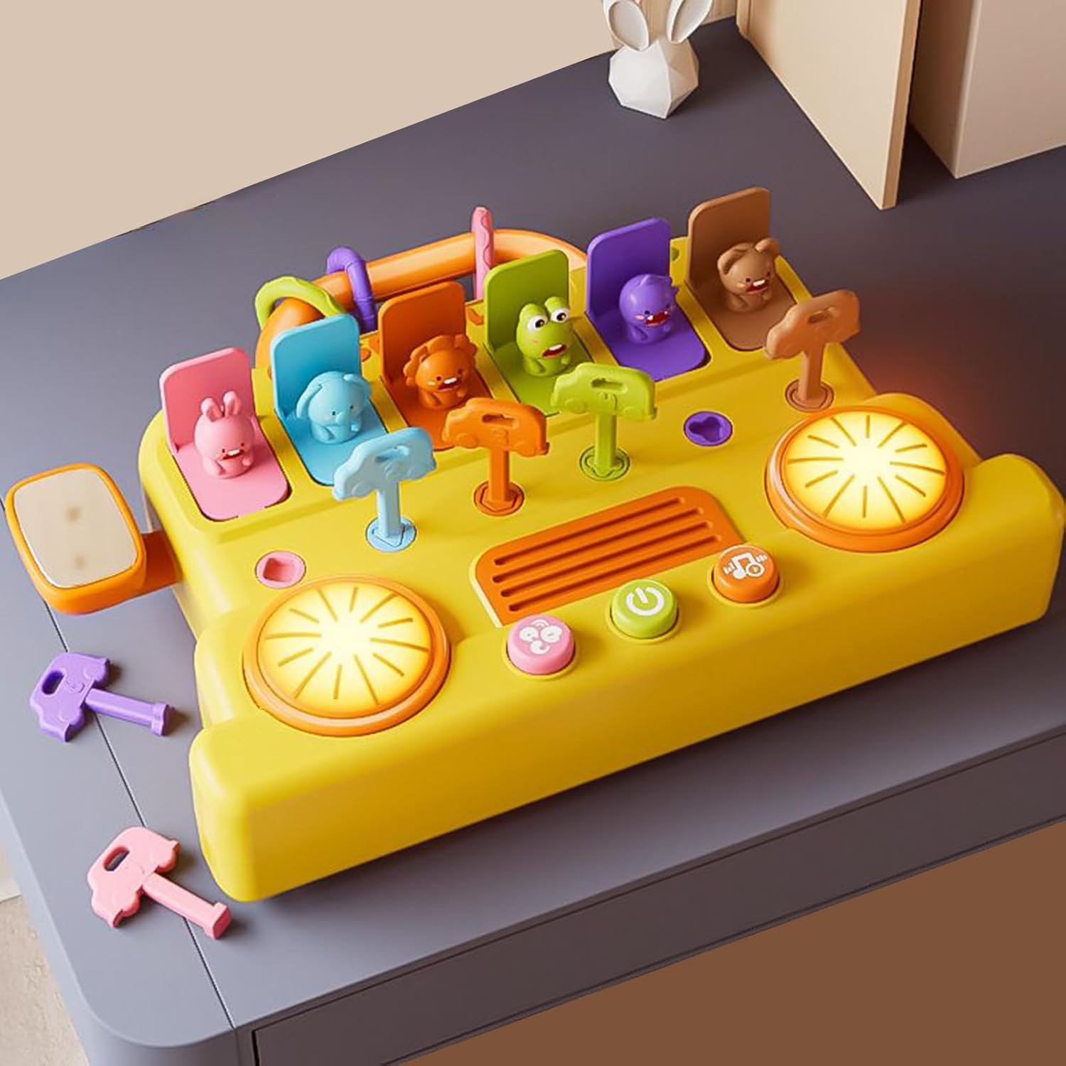 6in1 Multifunctional School Bus Activity Busy Board for Toddlers - B69