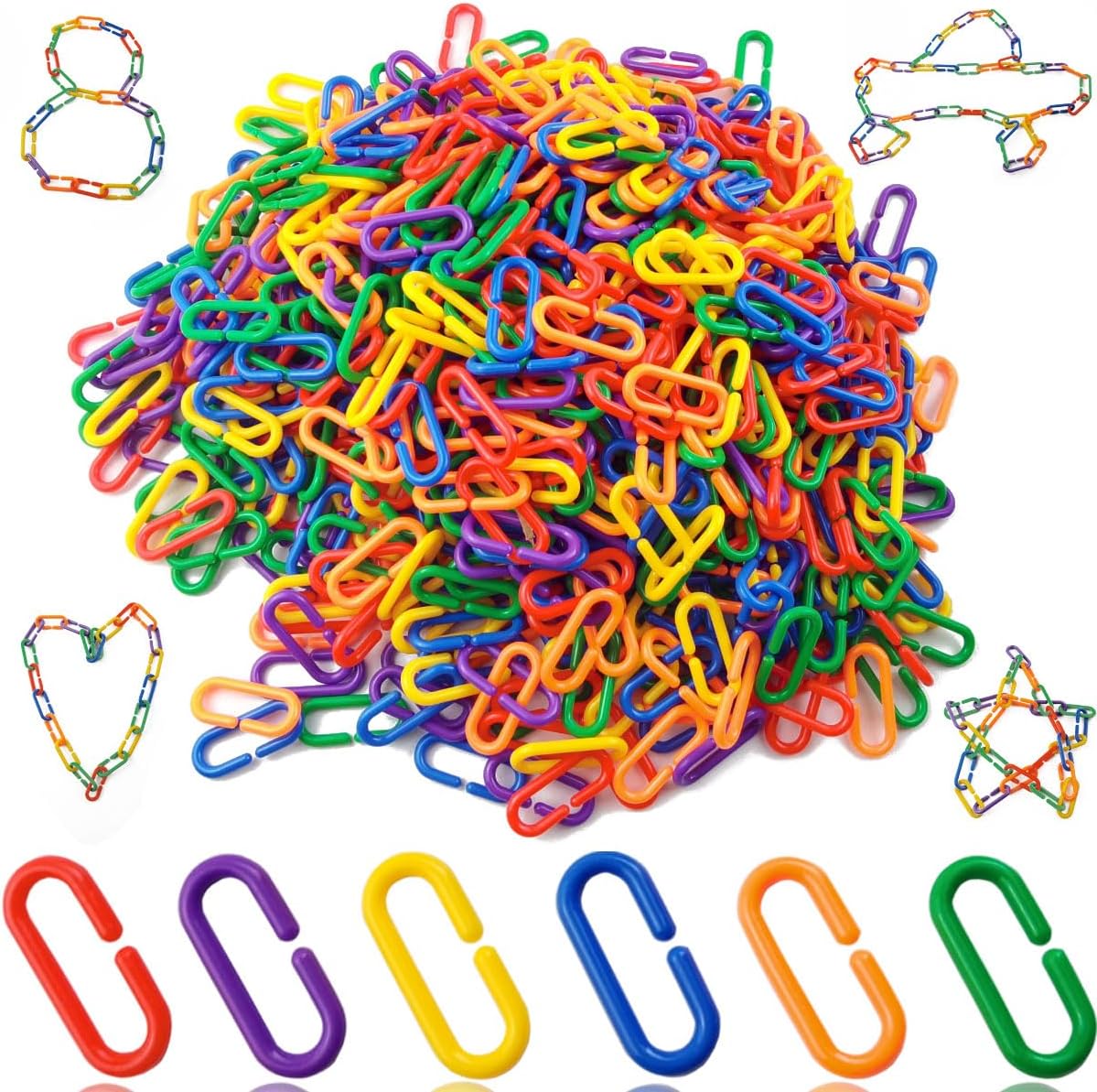 400+ PCS Interlinking C-Clip Chain Building Toy 060