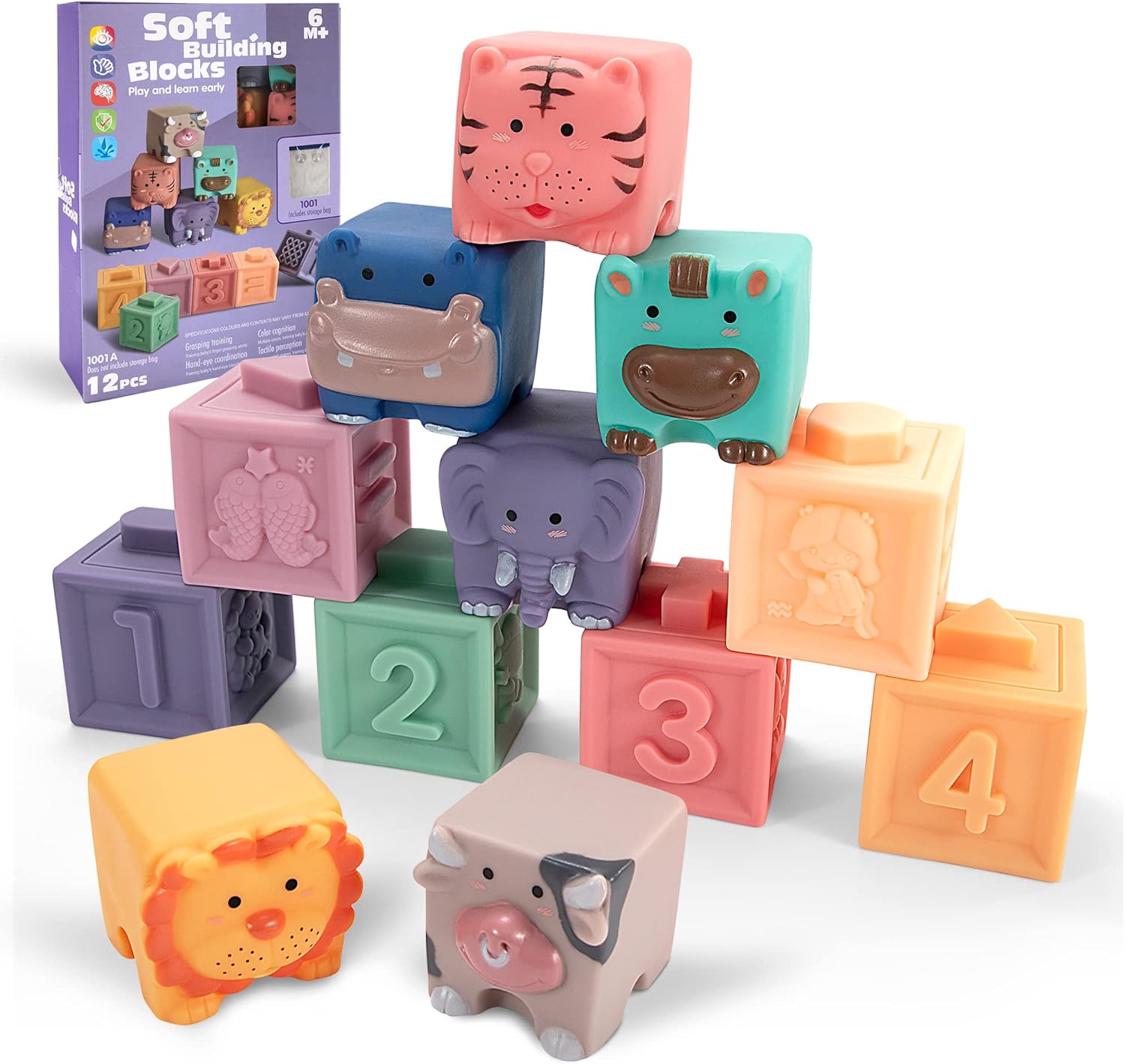 Baby Activity Soft Building Blocks Animal and Number - 313