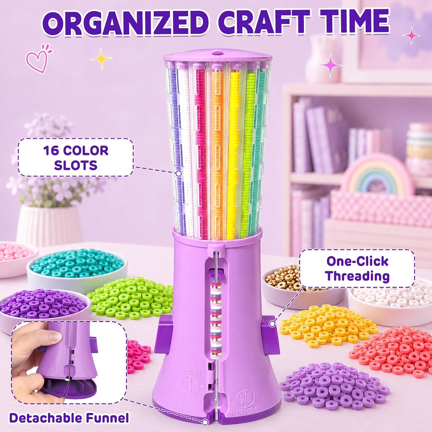Creative DIY Bracelet and Necklace Maker Kit 2000+ Beads - 015