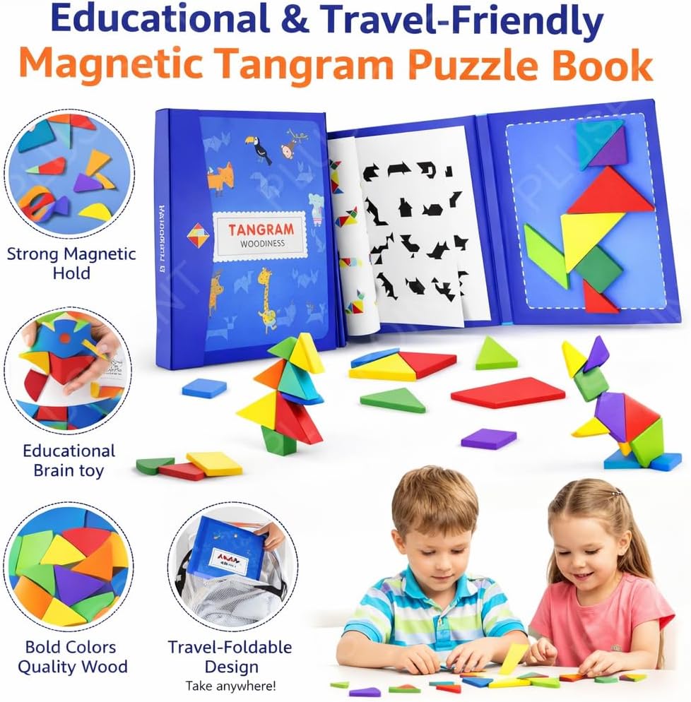 Tangram Woodiness Magnetic Puzzle Book - 949