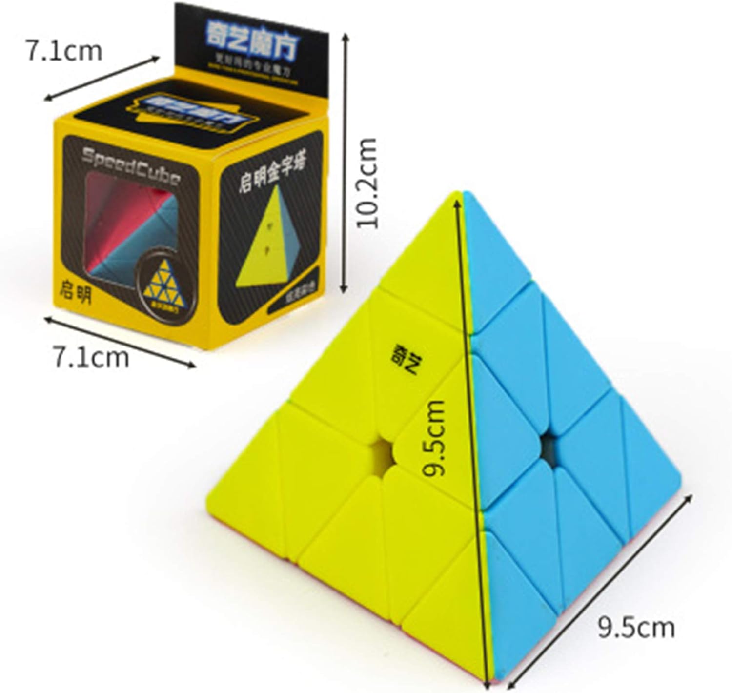 QIYI Pyramid Cube 3x3 Speed Cube Magic Cube Rubik Cube 3D Puzzle Toy