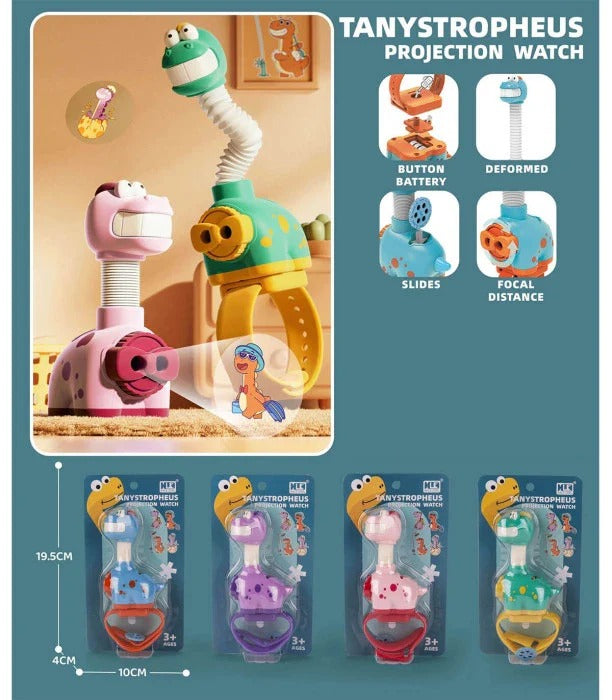 Dinosaur Projection Pop Tube Watch - 81A - Blue-Pink-Purple-Green - Odeez | Educational Toys Pakistan 