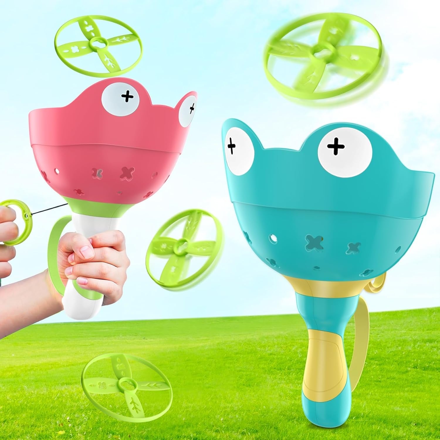 Flying Disc Launcher Manual Catching Game - 2 Players - Default Title - Odeez | Educational Toys Pakistan 
