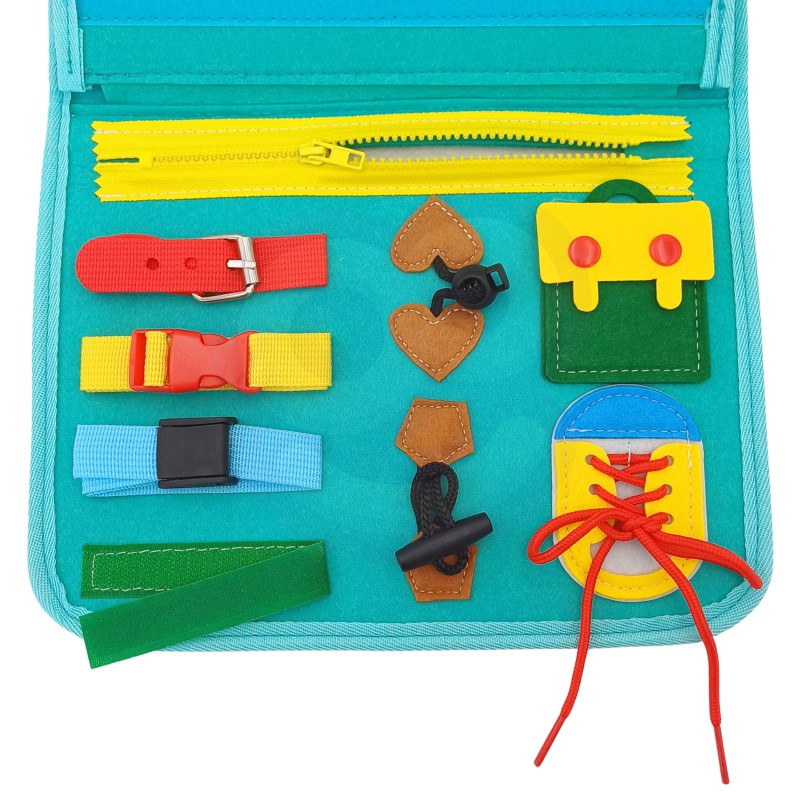 Busy Dinosaur Montessori Sensory Book 4 Double Sided Pages - 071