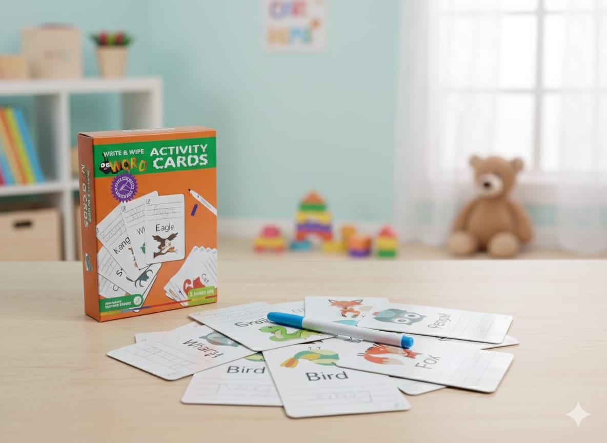 ABC, 123 and Word Write and Wipe Activities Card - 812