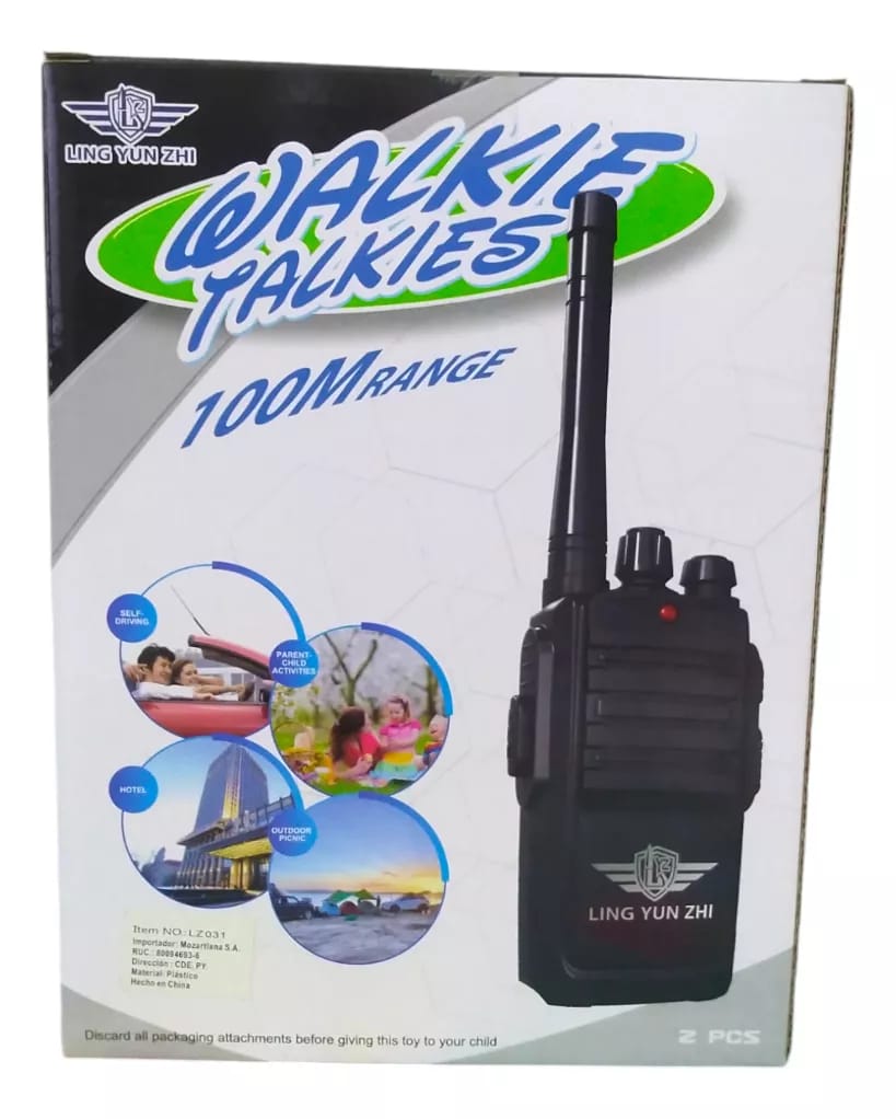 Black Walkie Talkie Two Pieces 100M Range - 031 - Default Title - Odeez | Educational Toys Pakistan 