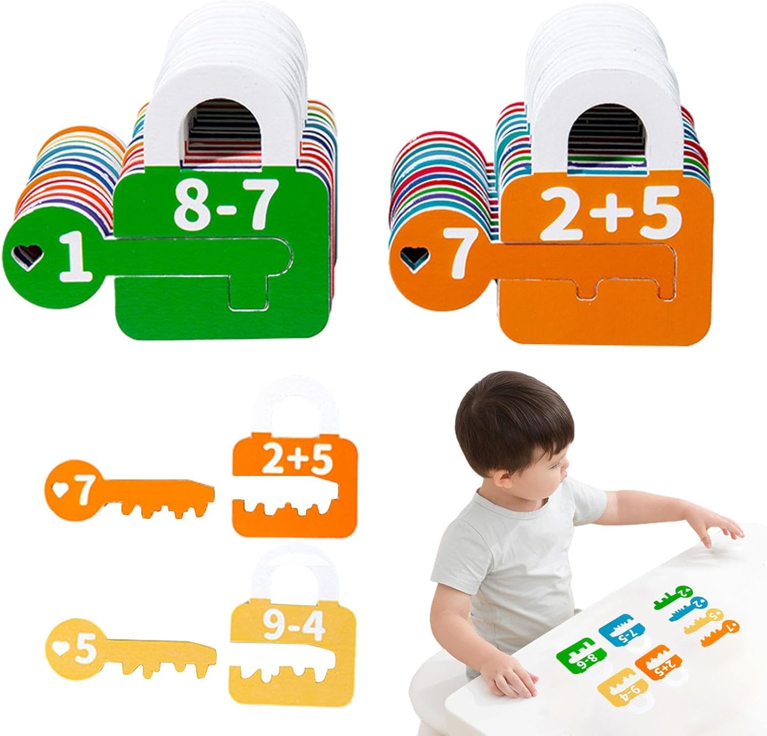 Montessori Color and Number Cognitive Matching Lock Key - 675 - Default Title - Odeez | Educational Toys Pakistan 