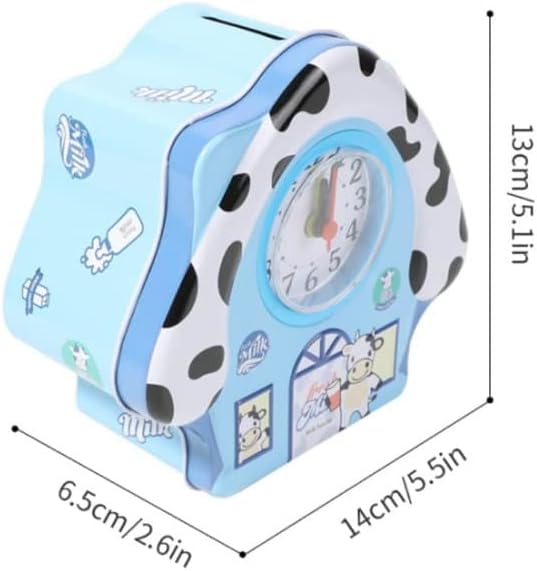 Tin Money House Bank with Clock Random Design - 722 - Default Title - Odeez | Educational Toys Pakistan 