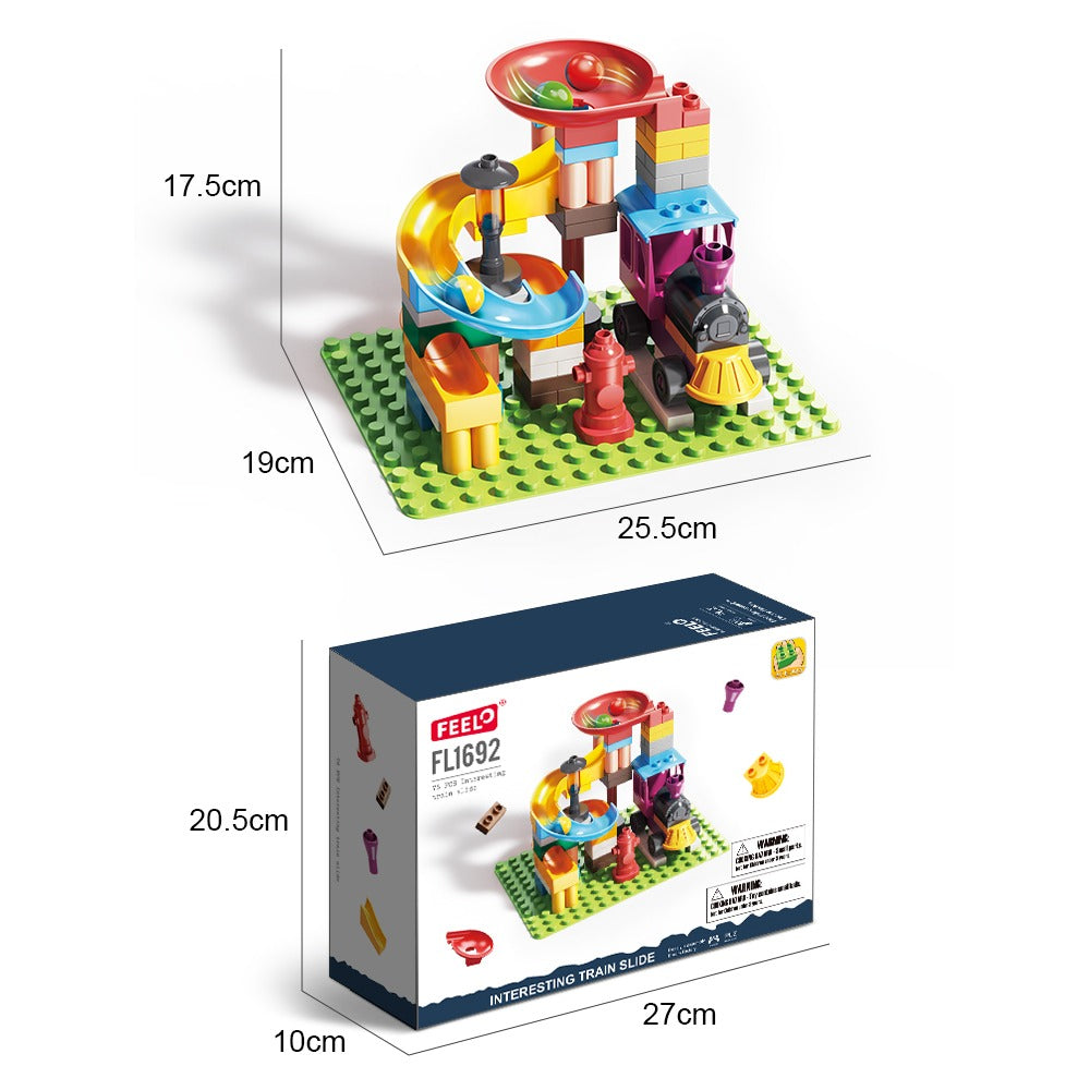 DIY Interesting Train Slideway Building Blocks 77 pieces - 692
